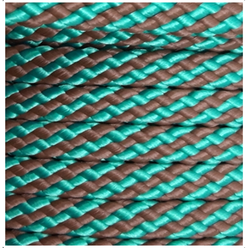 PPM  8 mm touw zeegroen/bruin streep